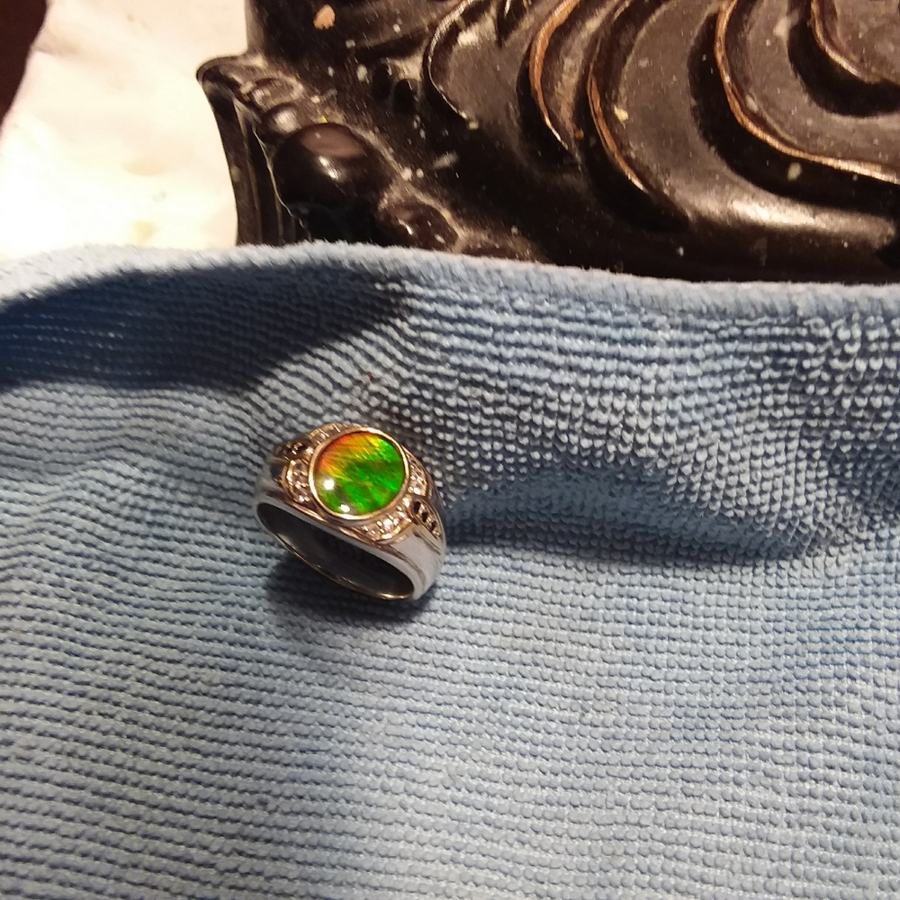 Men's Ammolite Ring
